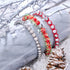 Pourpre | Argent | Bracelet macramé verre luciole